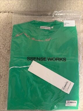 SSENSE WORKS Green Long Sleeve Tee